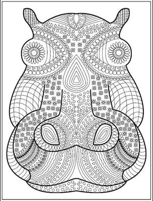 Hippopotamus Head Mandala Free Download