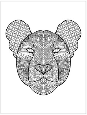 Mindful Tiger Mandala Colouring Page Free PDF Download The Fox Click   Mindful Tiger Mandala 