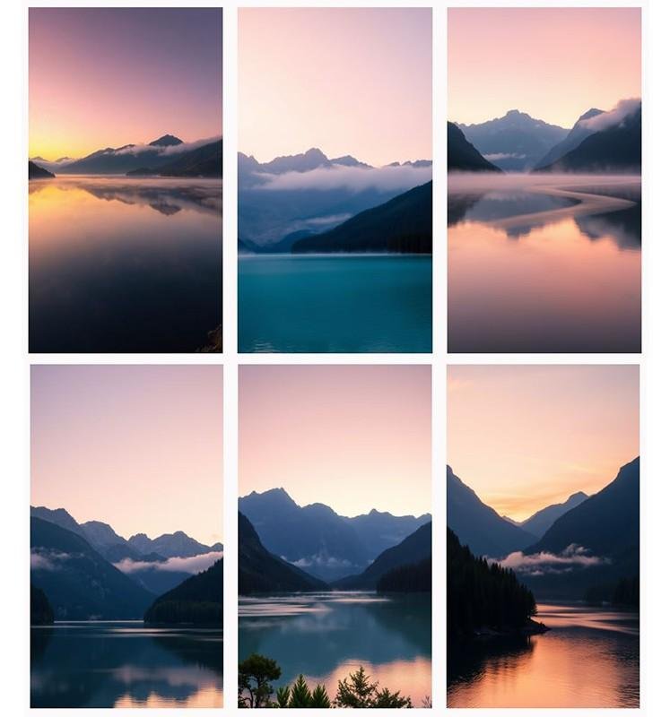 A Serene Mountain Lake at Sunrise – Free Wallpaper