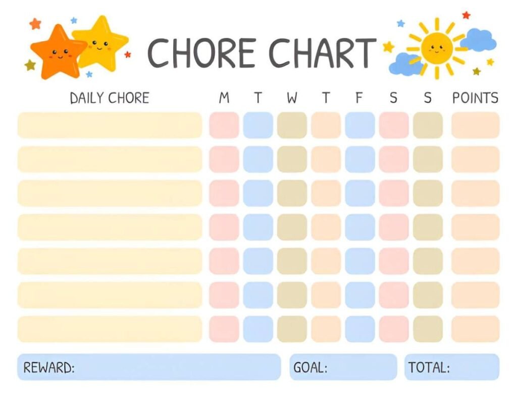 Chore Chart Template – Organize Household & Task Management Easily