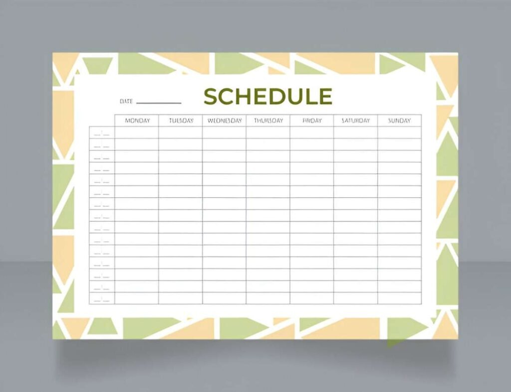 Daily Schedule Gantt Chart Excel Template