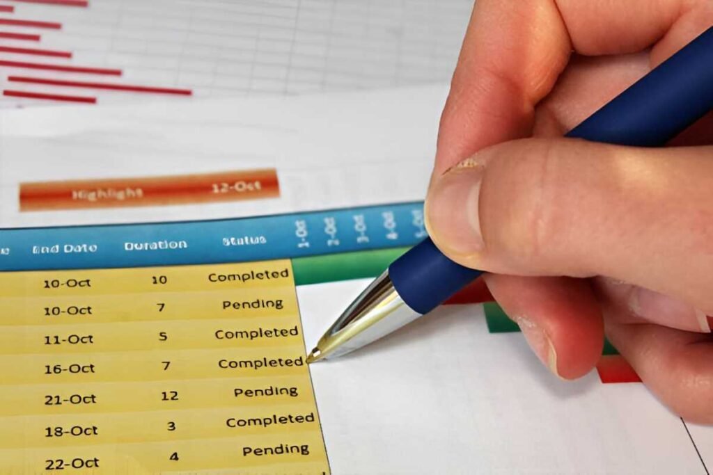 Financial Reporting Gantt Chart Excel Template