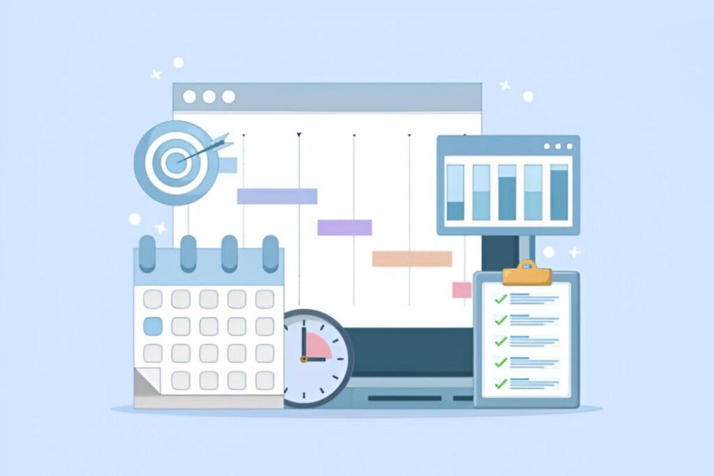 Free Excel Template Download Manufacturing Schedule Gantt Chart Planner