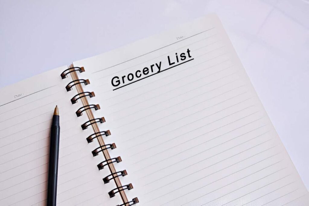 Grocery Checklist Large Print Excel Template