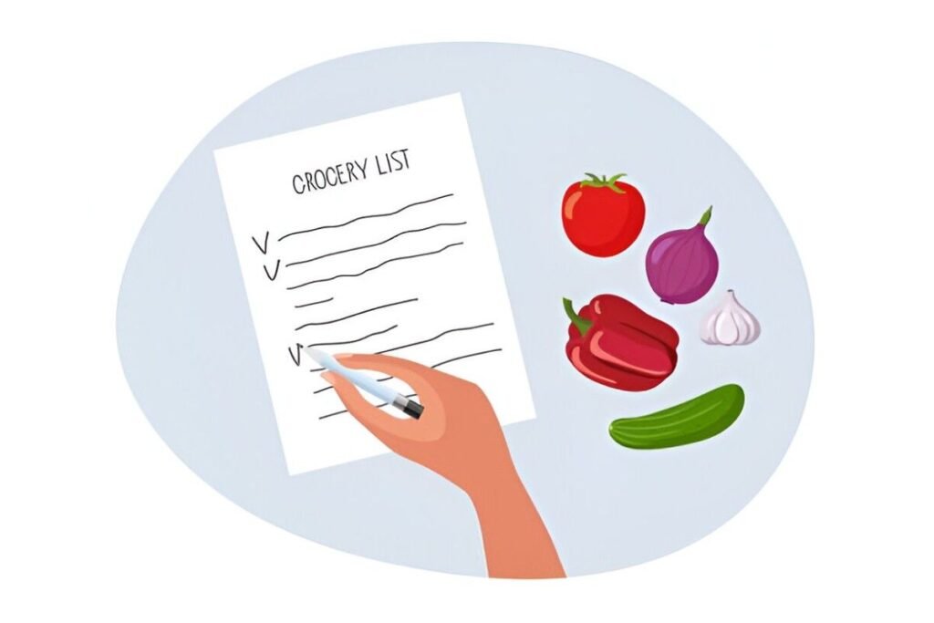 Grocery List Print and Fold Excel Template