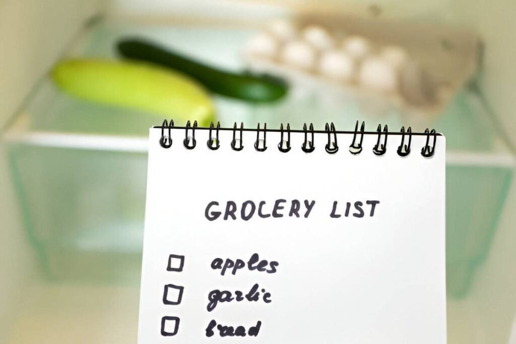 Grocery List with Meals Excel Template