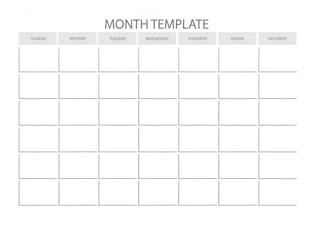 Monthly Calendar Template 8857 Excel