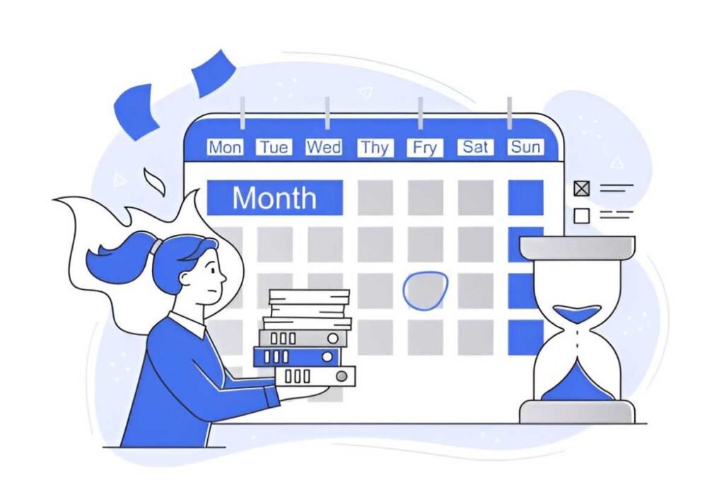 Monthly Timesheet with 2 Breaks