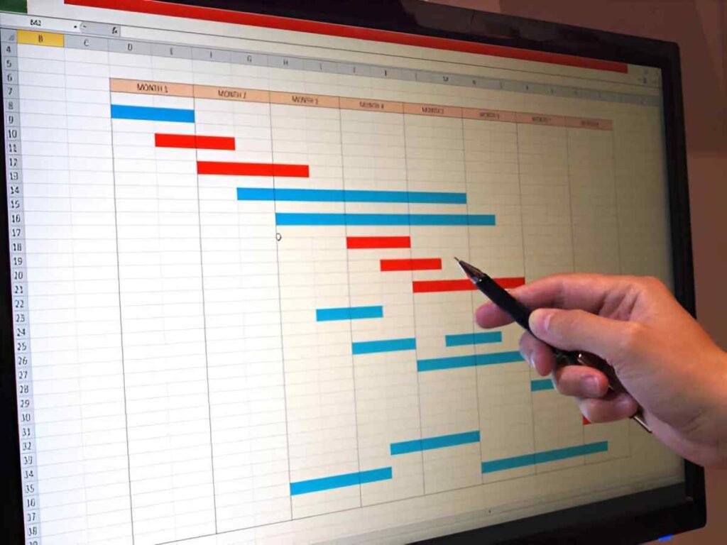 Sample Finance Gantt Chart Excel Template
