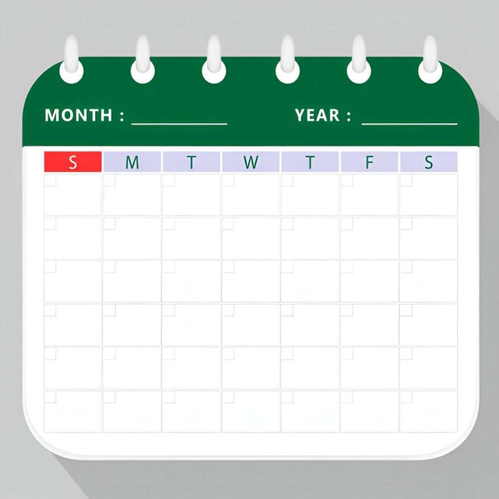 School District Calendar Excel Template