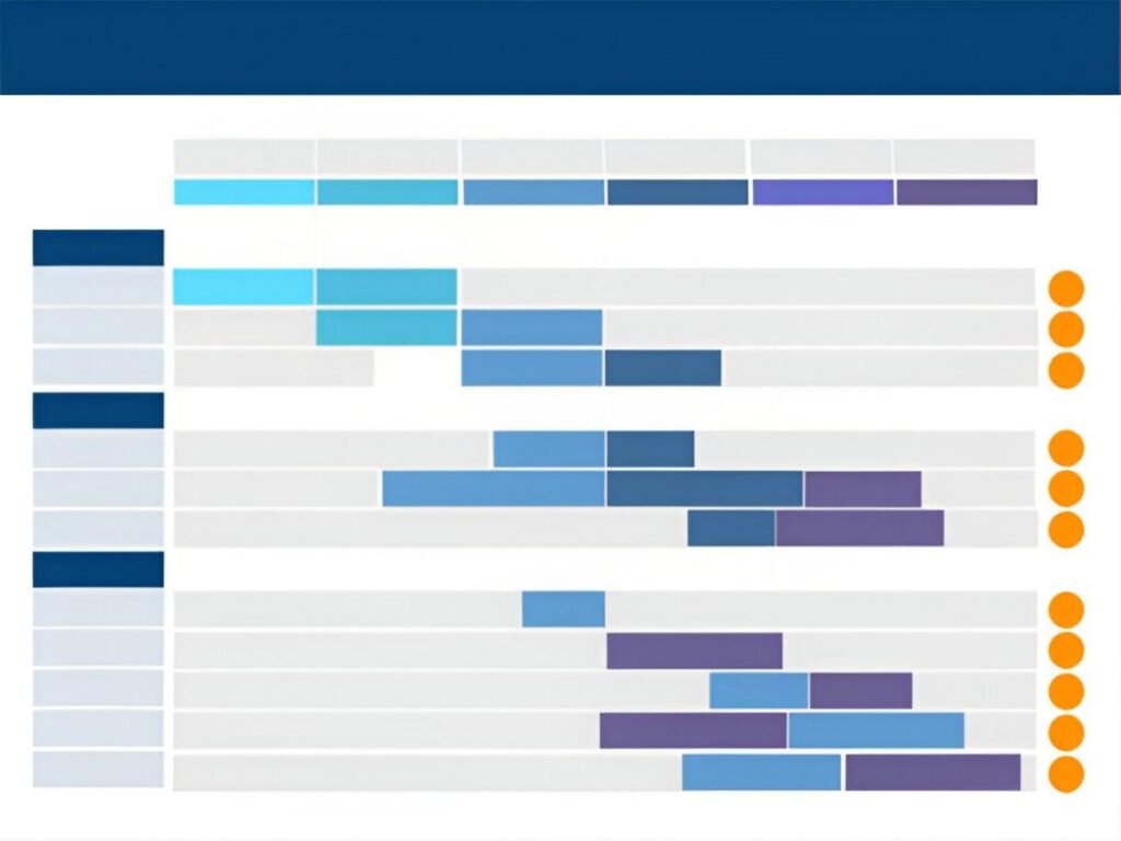 Social Media Plan Gantt Chart Excel Template