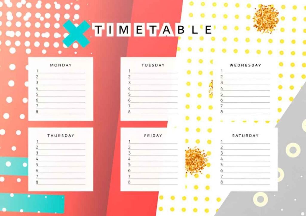 Timesheet with 2 Breaks Excel Template