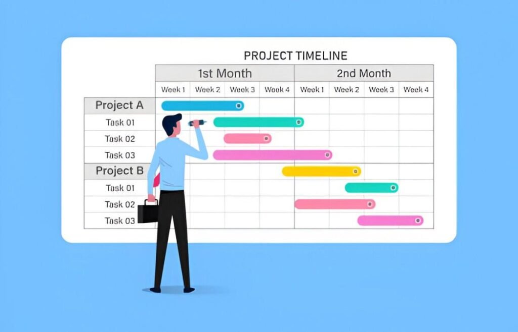Website Project Gantt Chart Excel Template