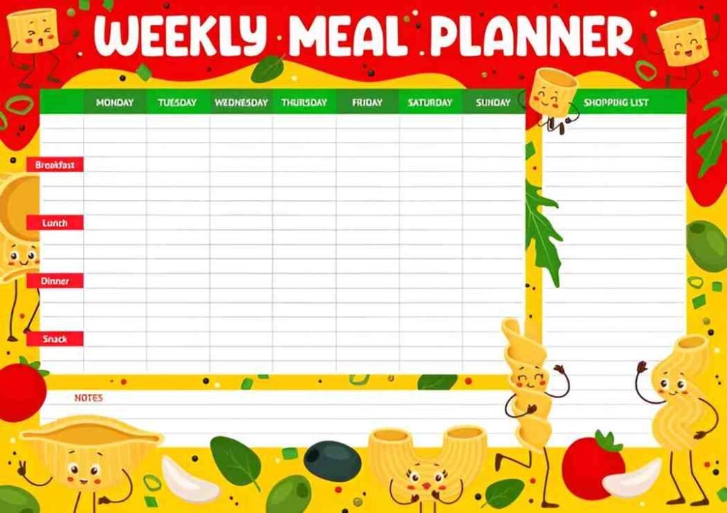 Weekly Meal Planner Template