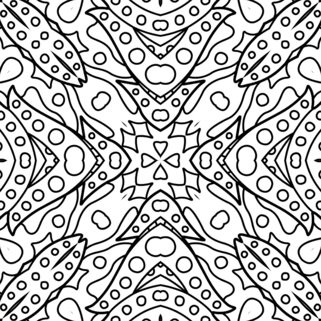 Abstract organic flow mandala coloring page, free printable for intuitive creative expression and mindful relaxation.