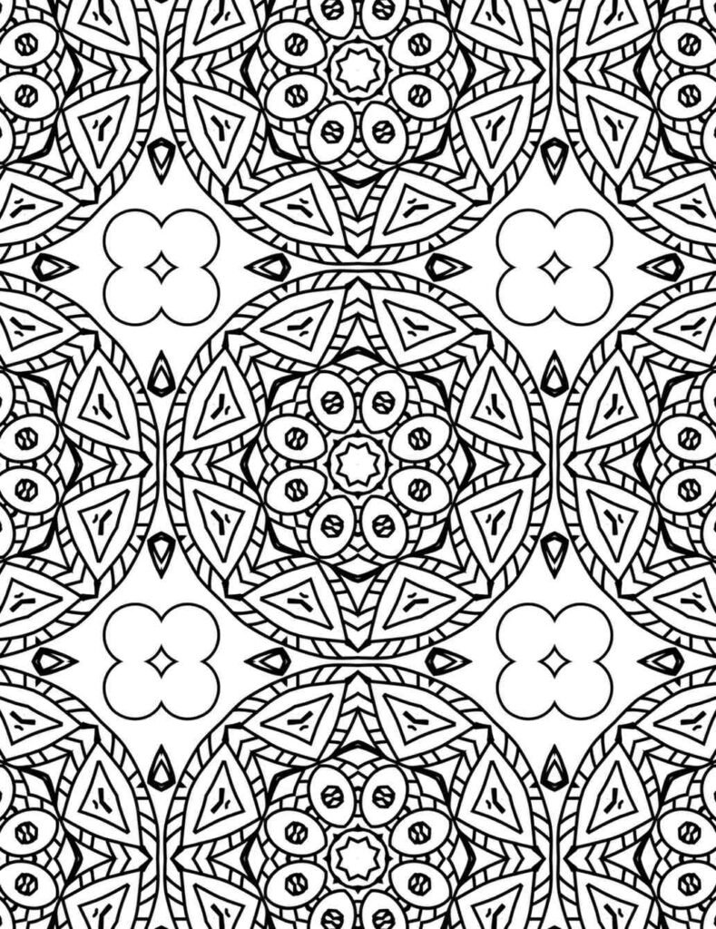 Free printable intricate mandala for adults, geometric and circular patterns, adult coloring page for focus and peace