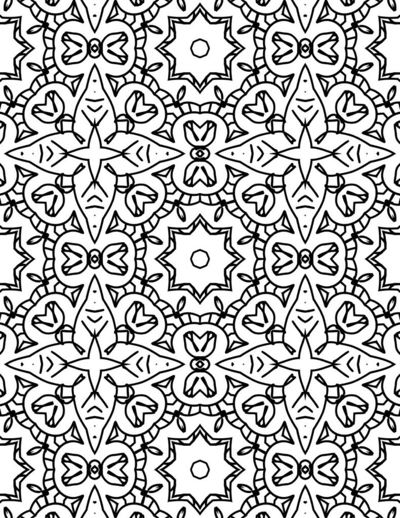 Whispering Vines intricate organic flowing mandala for mindful coloring and relaxation