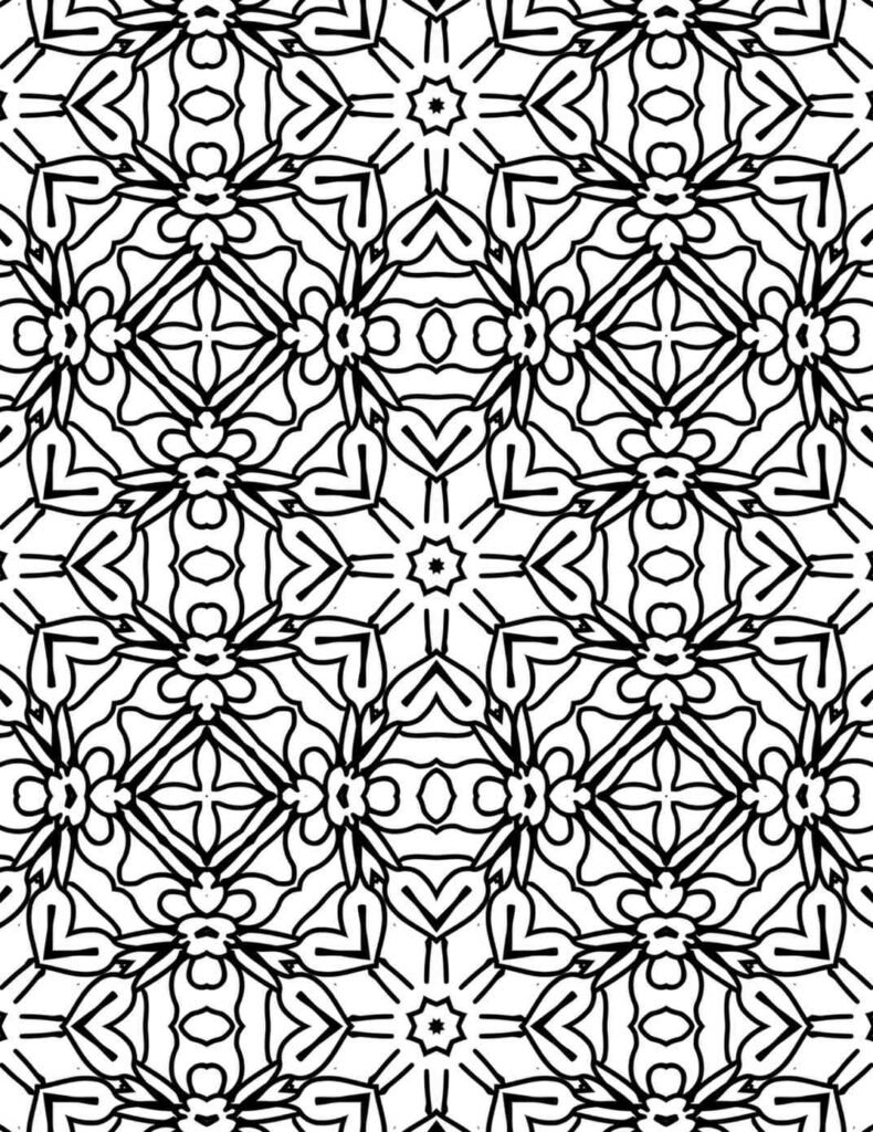 Zen Bloom intricate floral geometric mandala for adult coloring and meditation