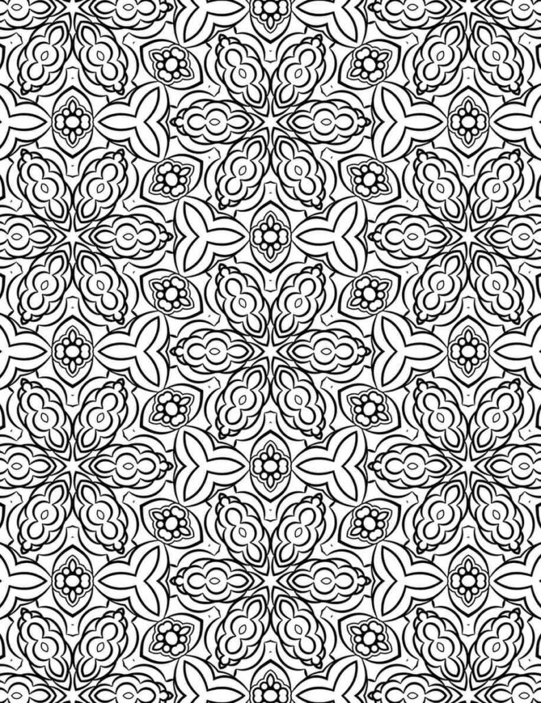 Free printable blooming petals mandala coloring page with intricate floral patterns for relaxation and creativity