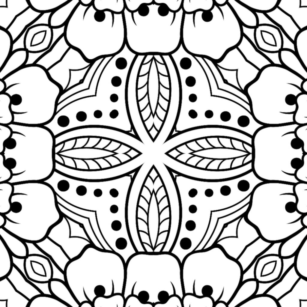 Embrace Serenity: Free Floral Bloom Mandala for Mindful Coloring